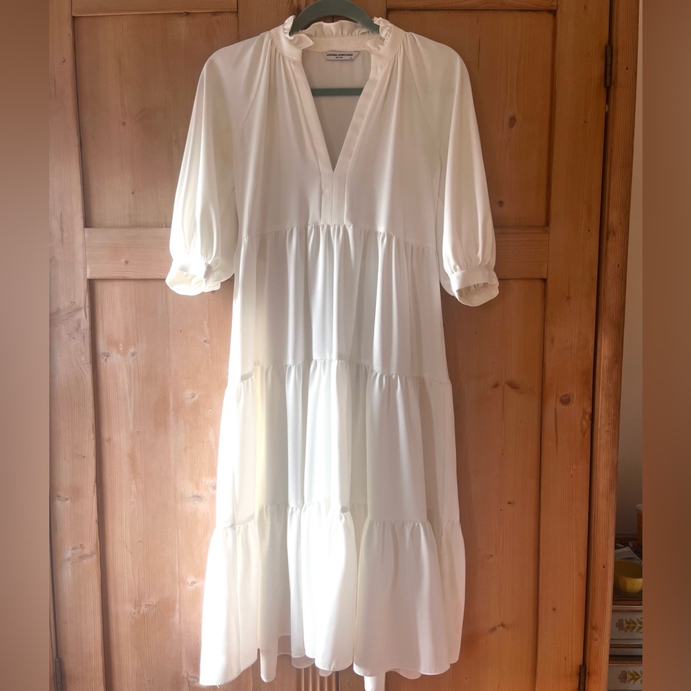 Amanda Uprichard Cream Long Sleeve Dress